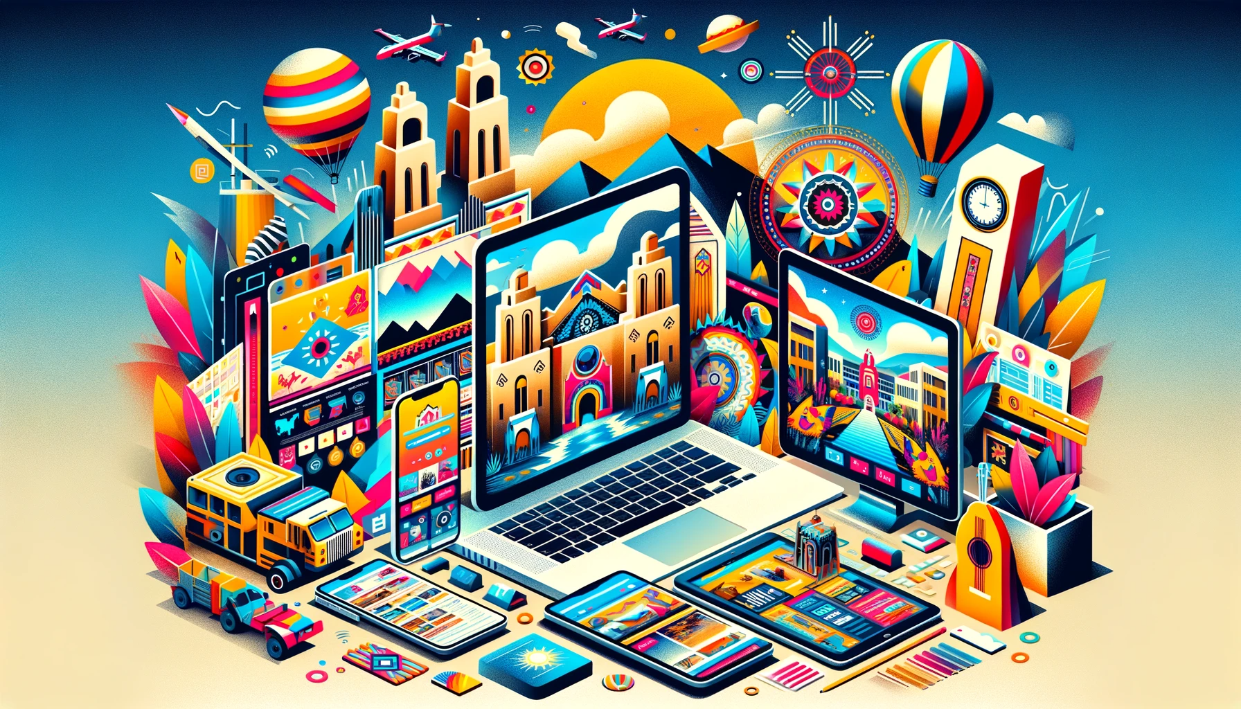Web Design with Albuquerque imagery